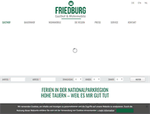 Tablet Screenshot of gasthof-friedburg.at